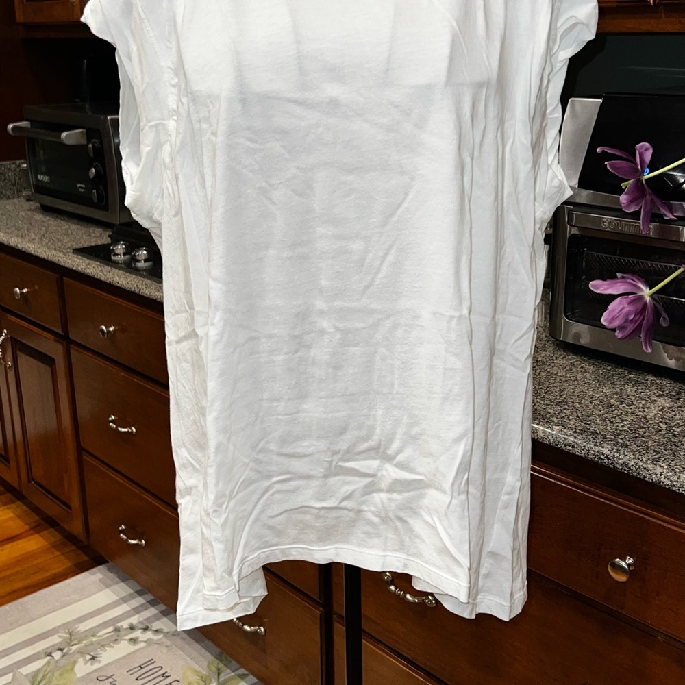 Double Zero White cap Sleeve Essential Top